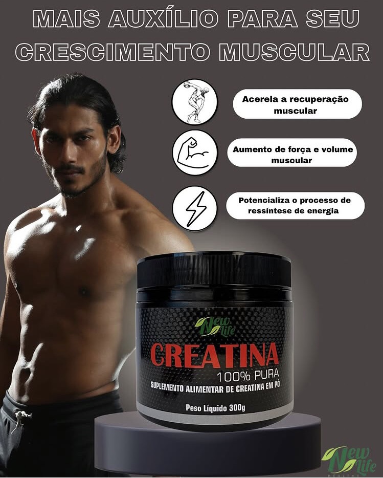 Creatina 100% Pura MONOHIDRATADA 300g - Imagem 3