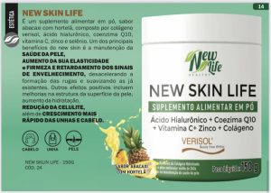 NEW SKIN LIFE ( Colágeno Hidrolisado com Ácido Hialurônico Verisol)