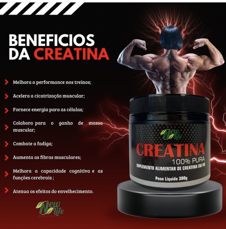Creatina 100% Pura MONOHIDRATADA 300g - Imagem 2